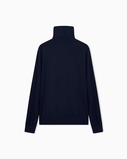 Sweater regular fit plain knit cashmere