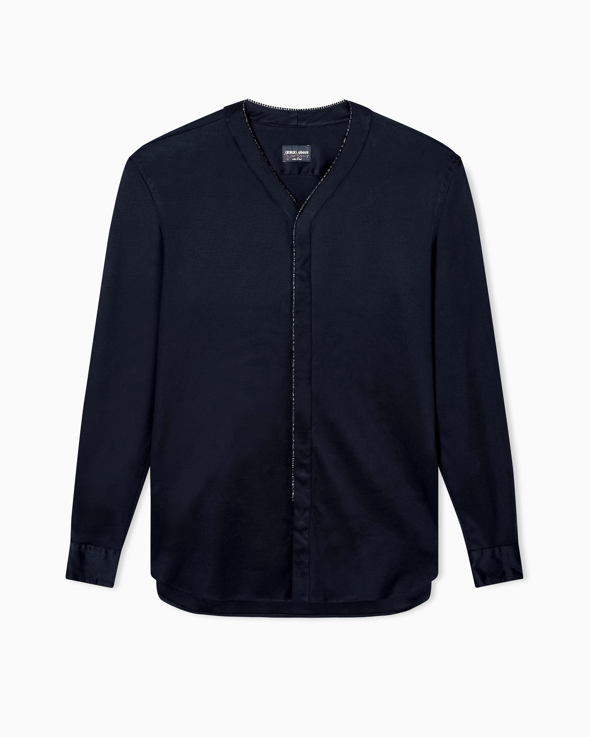 Cotton shirt with rhinestone detail