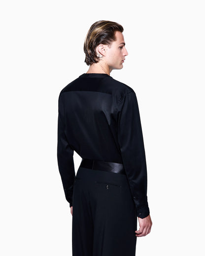 Cotton shirt with rhinestone detail