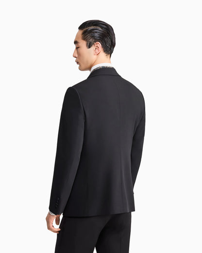 Soho Line single-breasted tuxedo jacket in wool crêpe