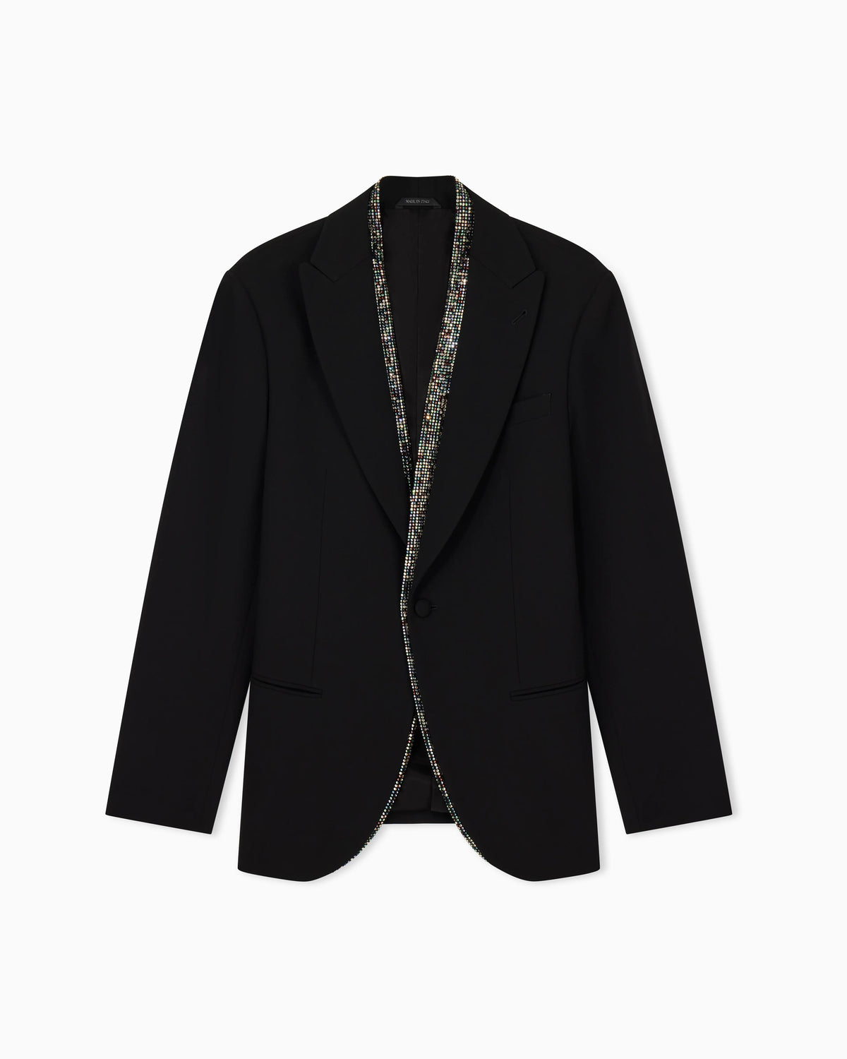 Soho Line single-breasted tuxedo jacket in wool crêpe