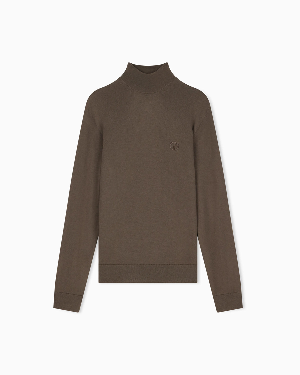 Slim-fit sweater in plain knit virgin wool