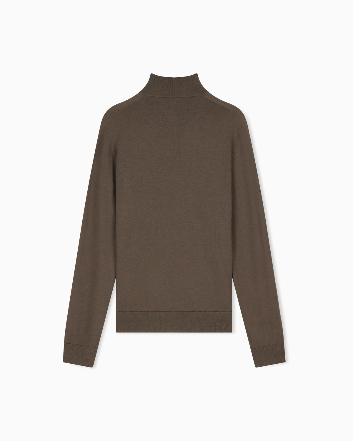 Slim-fit sweater in plain knit virgin wool