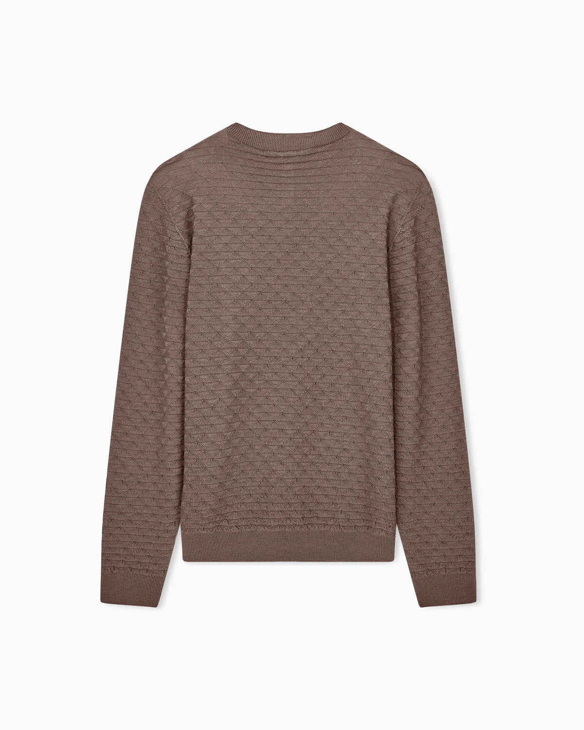 Sweater with regular fit in virgin wool with triangle weave