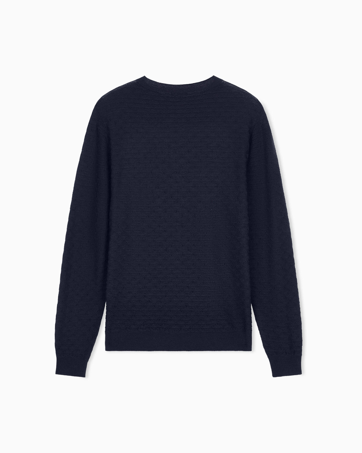 Sweater with regular fit in virgin wool with triangle weave