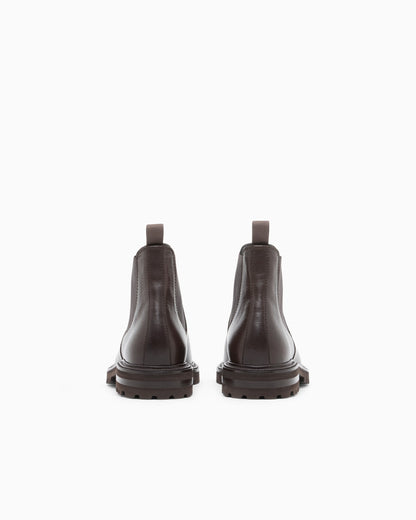 Boots in nappa leather and rubber