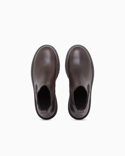 Boots in nappa leather and rubber