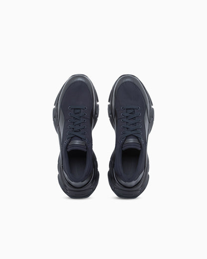 Sneaker in nylon and leather with rubber sole