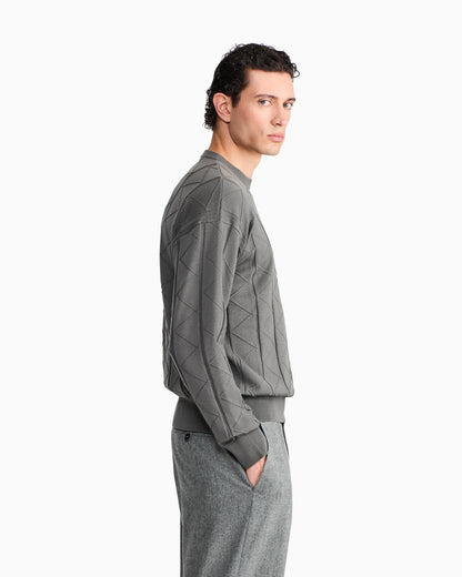 Sweater regular fit chevron virgin wool