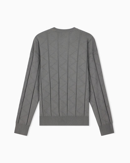 Sweater regular fit chevron virgin wool