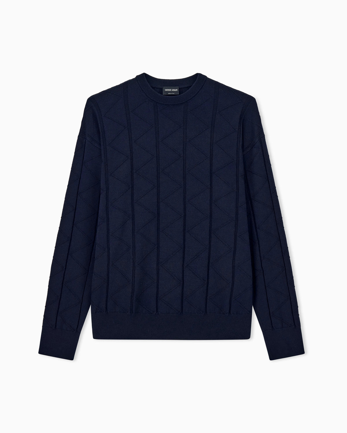 Sweater regular fit chevron virgin wool