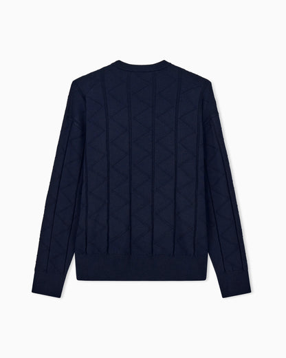 Sweater regular fit chevron virgin wool