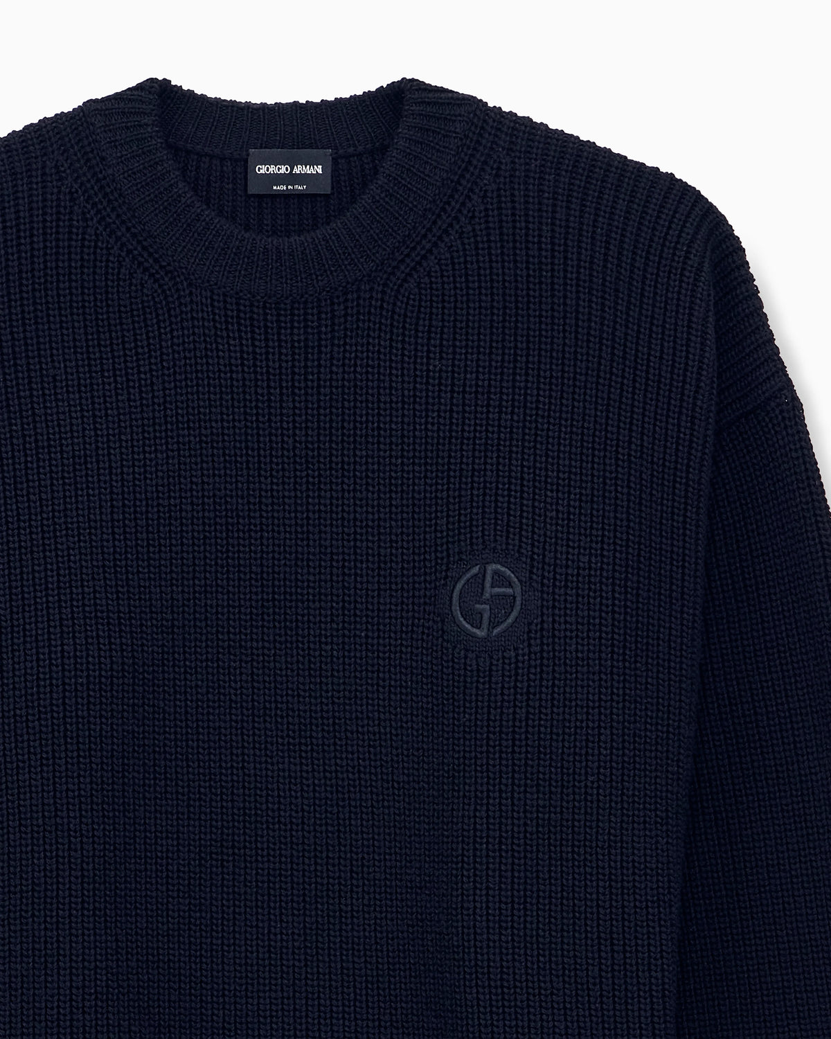 Sweater regular fit virgin wool half cardigan stitch
