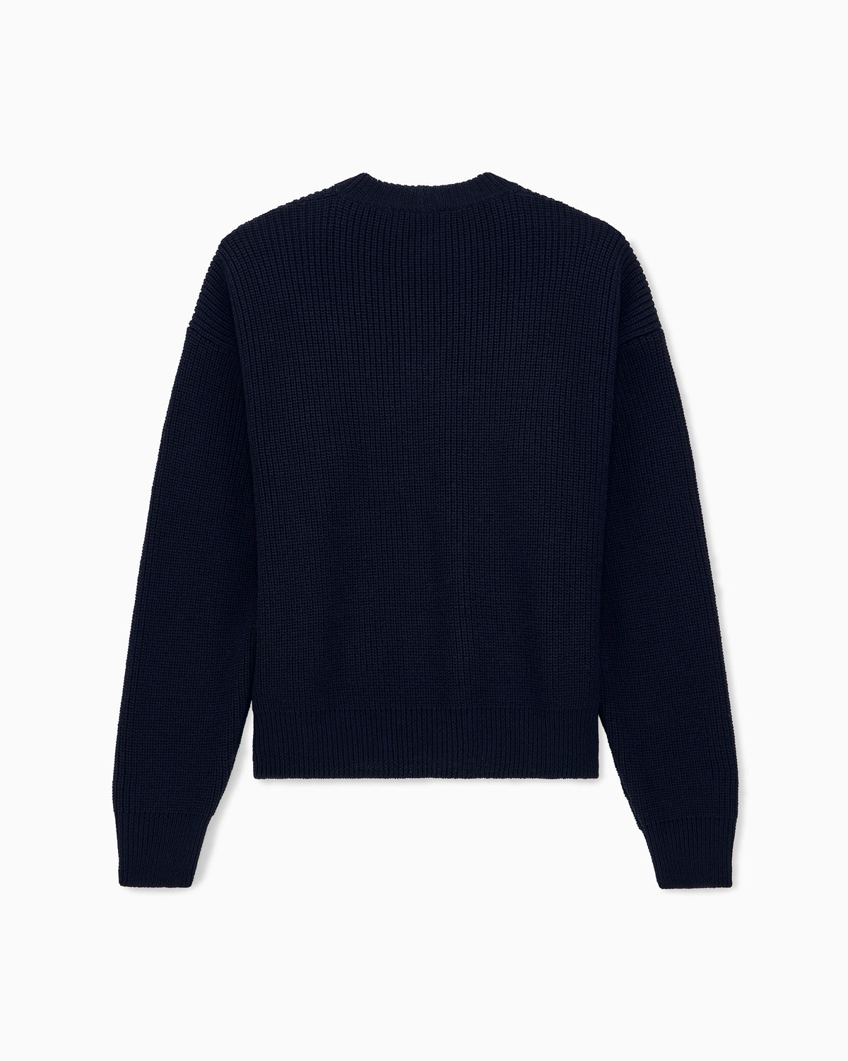 Sweater regular fit virgin wool half cardigan stitch