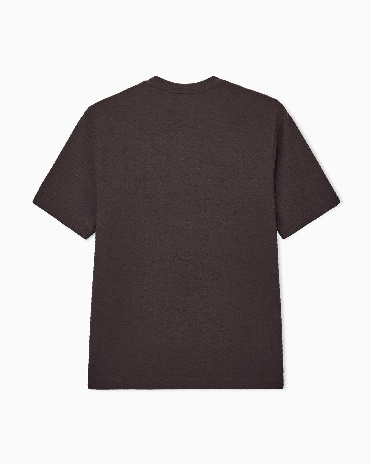 T-shirt regular fit chevron jacquard stretch virgin wool