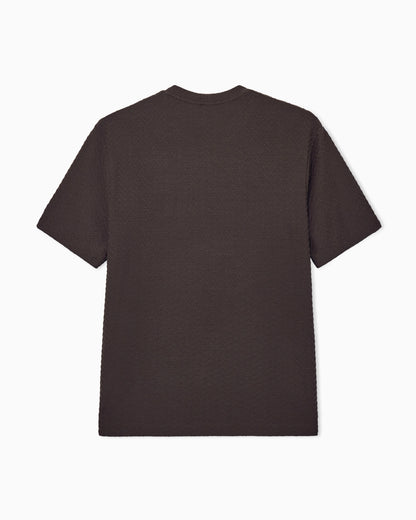 T-shirt regular fit chevron jacquard stretch virgin wool