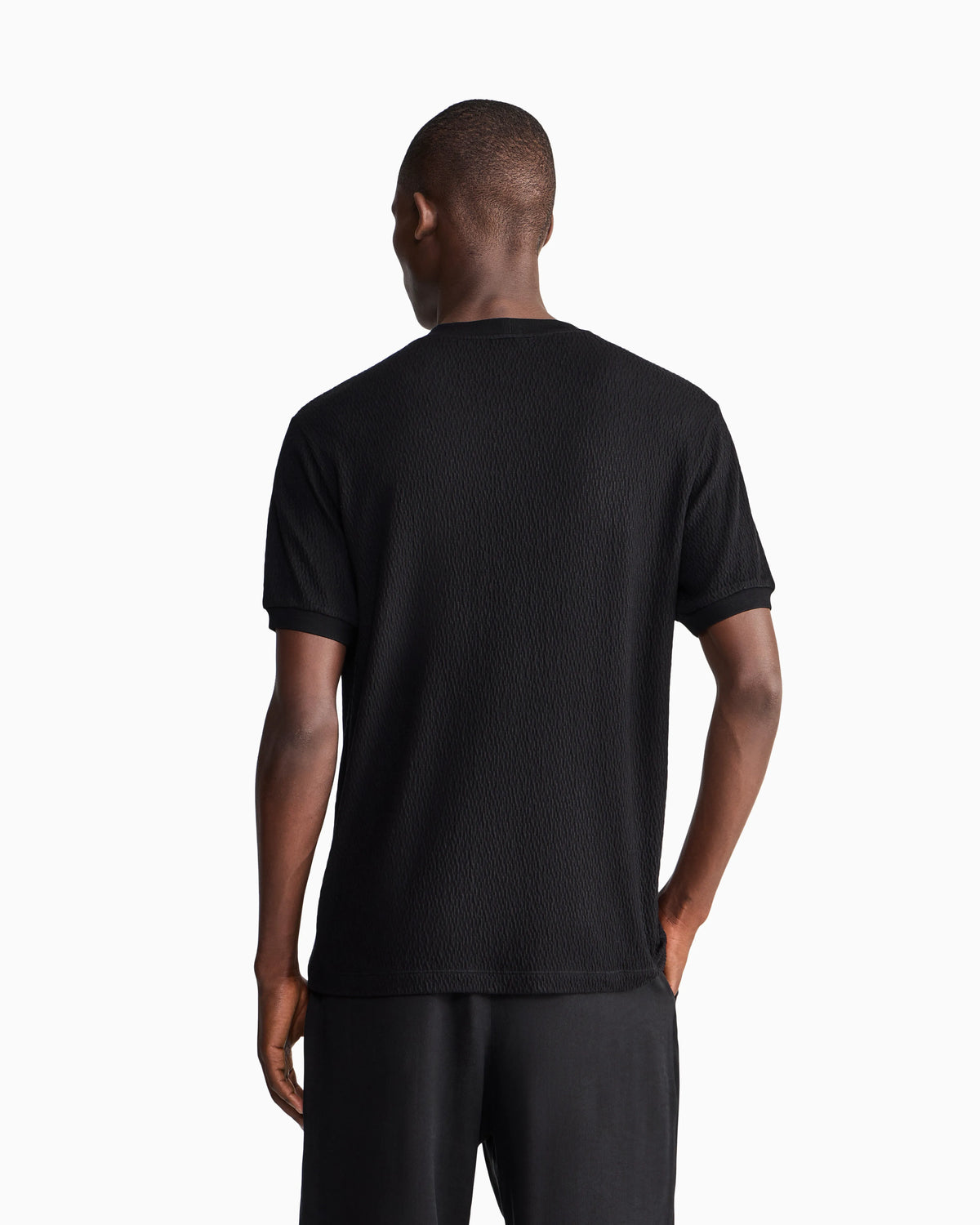 T-shirt regular fit in viscose and cashmere jacquard jersey
