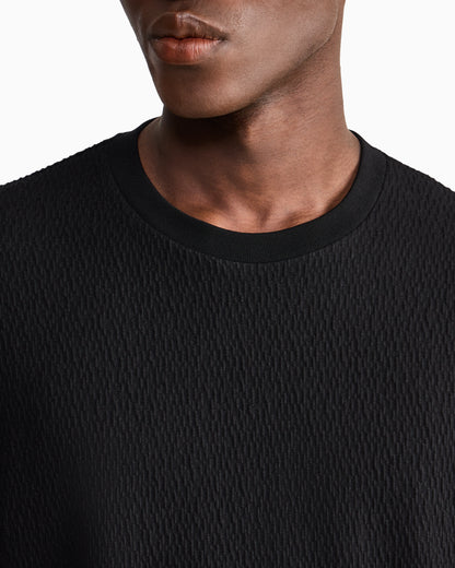 T-shirt regular fit in viscose and cashmere jacquard jersey