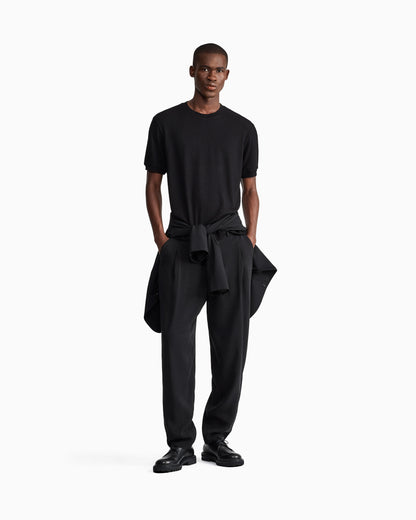 T-shirt regular fit in viscose and cashmere jacquard jersey