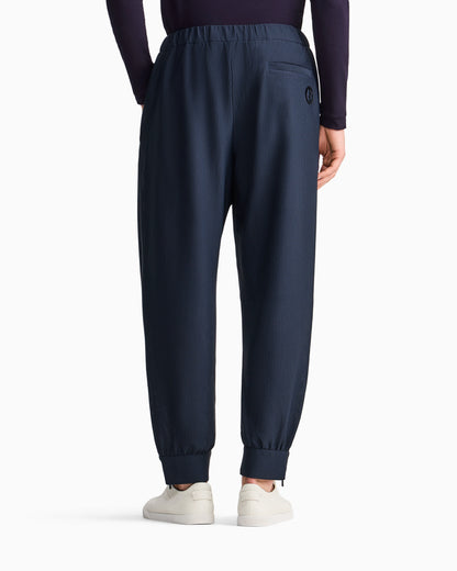 Trousers slim fit in hi-tech honeycomb jersey