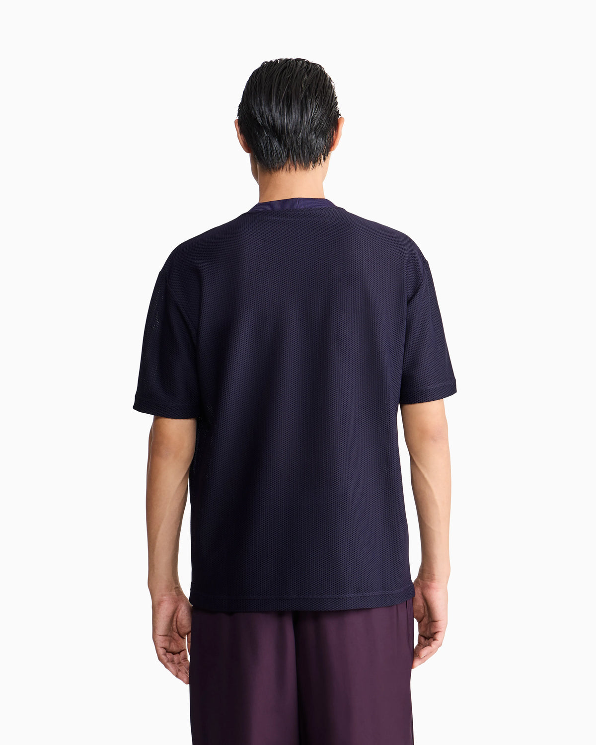 T-shirt oversized in hi-tech warp knitted honeycomb jersey
