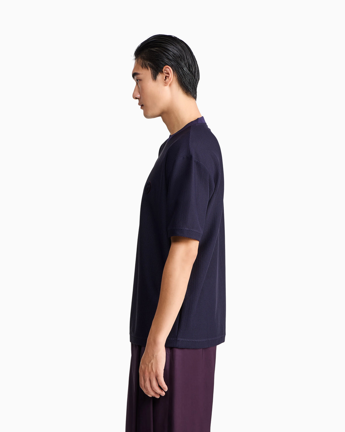 T-shirt oversized in hi-tech warp knitted honeycomb jersey