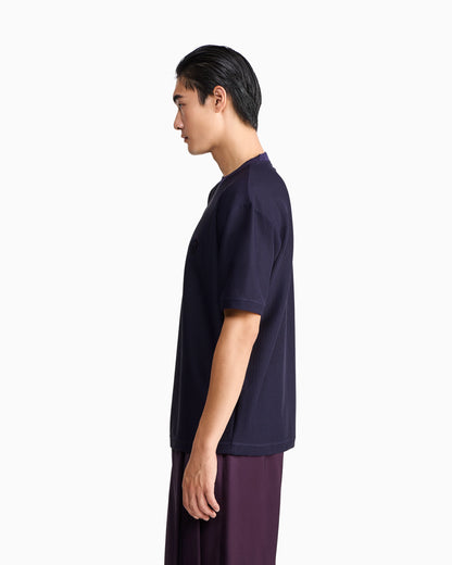 T-shirt oversized in hi-tech warp knitted honeycomb jersey