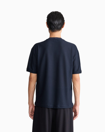 T-shirt oversized in hi-tech warp knitted honeycomb jersey