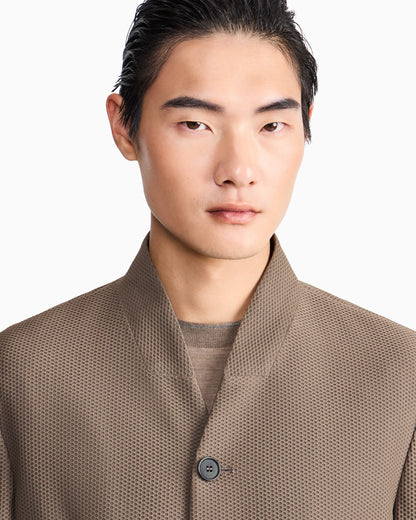 Blazer regular fit in hi-tech warp knitted honeycomb