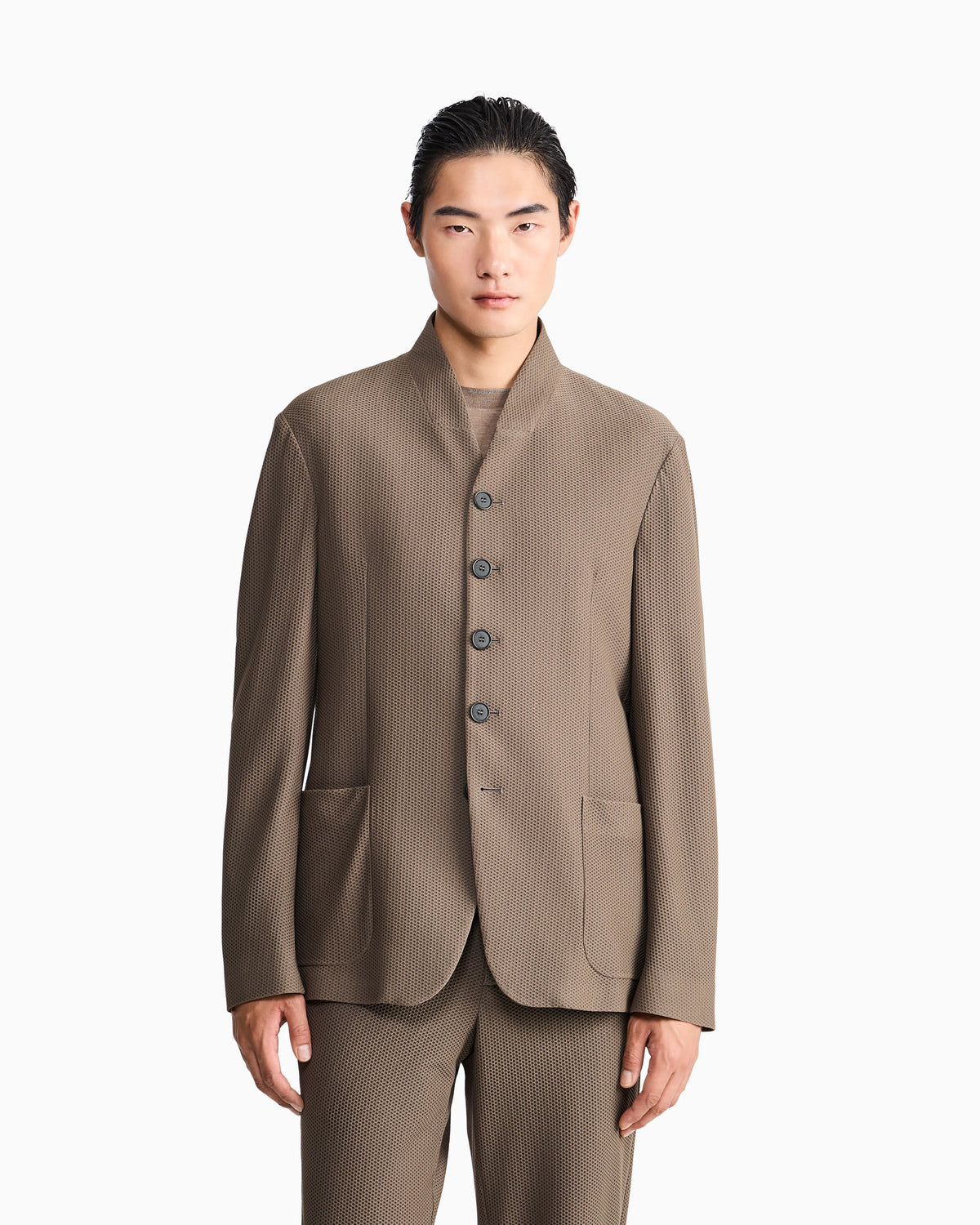 Blazer regular fit in hi-tech warp knitted honeycomb