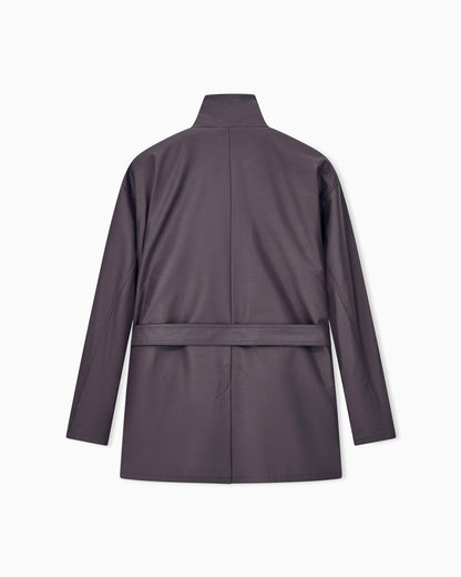 Caban coat regular fit in three-layer silk twill