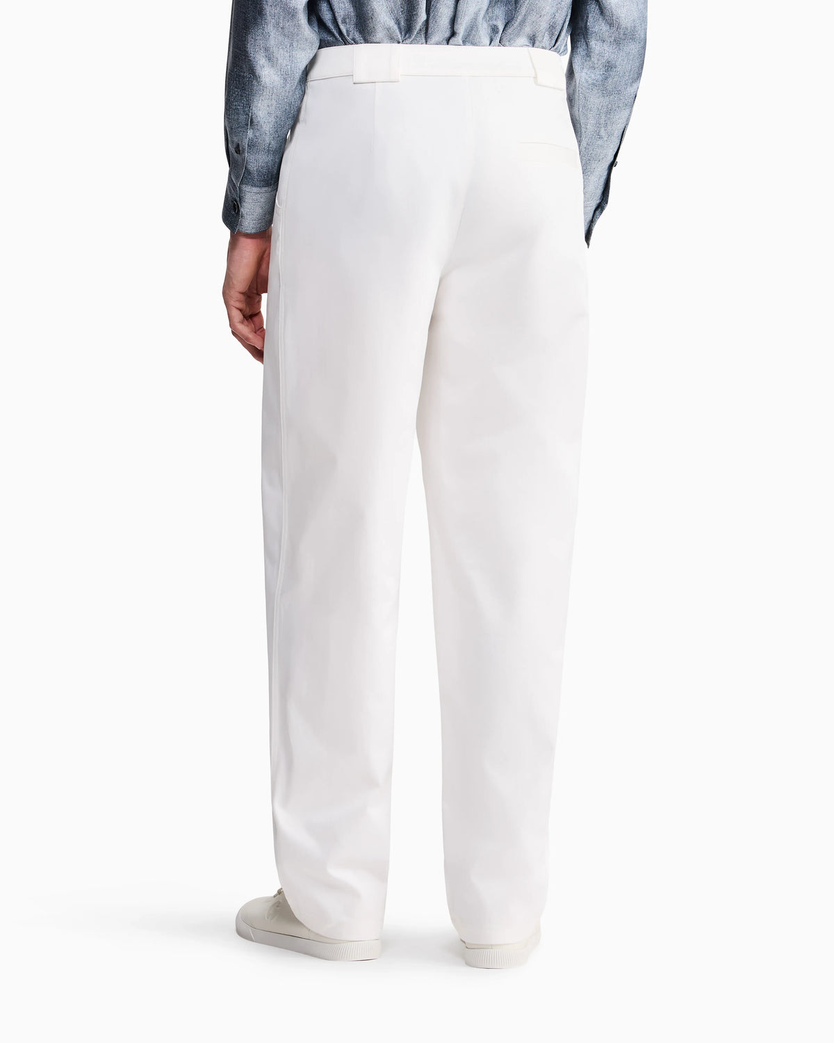 Trouser regular fit in stretch cotton gabardine