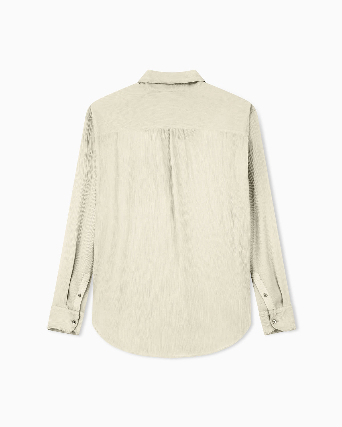 Shirt regular fit in cotton and silk blend creponne