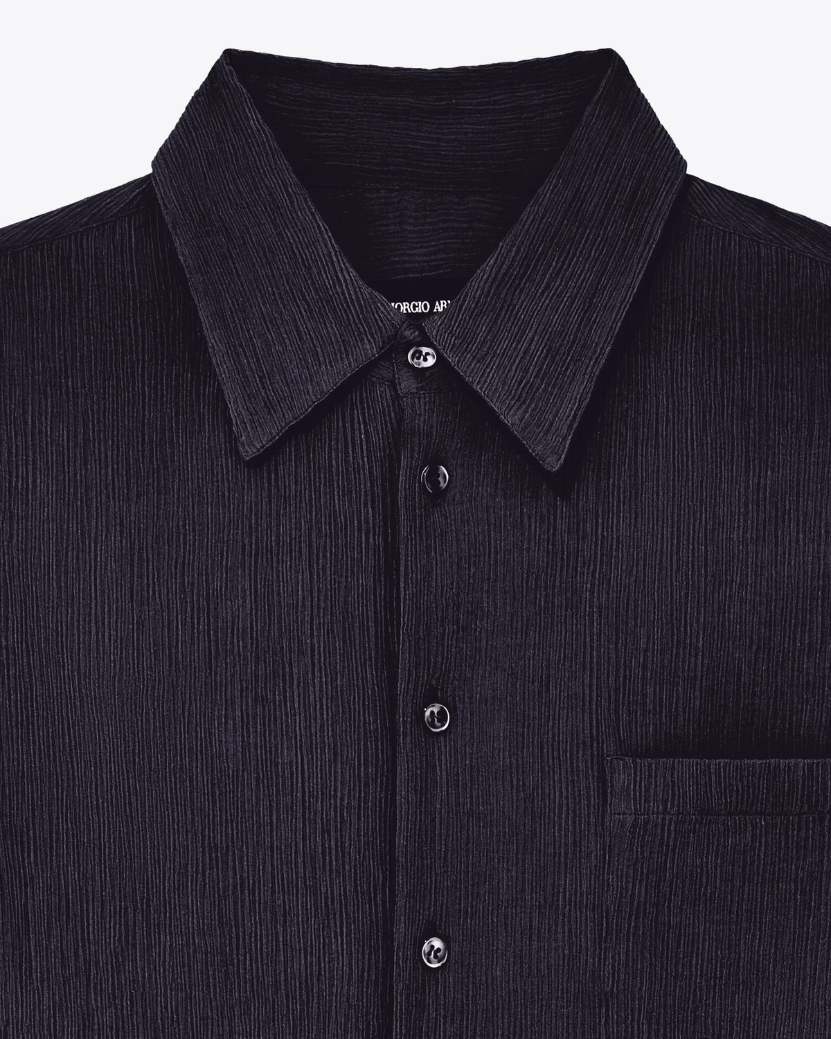 Shirt regular fit in cotton and silk blend creponne