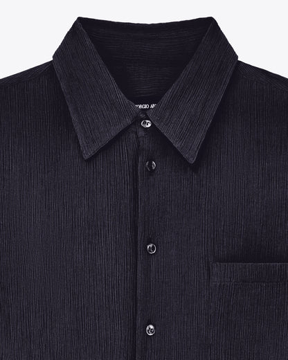 Shirt regular fit in cotton and silk blend creponne