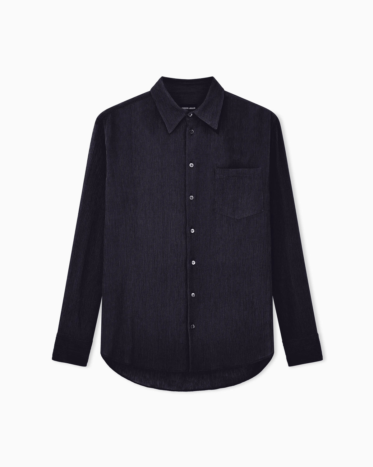 Shirt regular fit in cotton and silk blend creponne