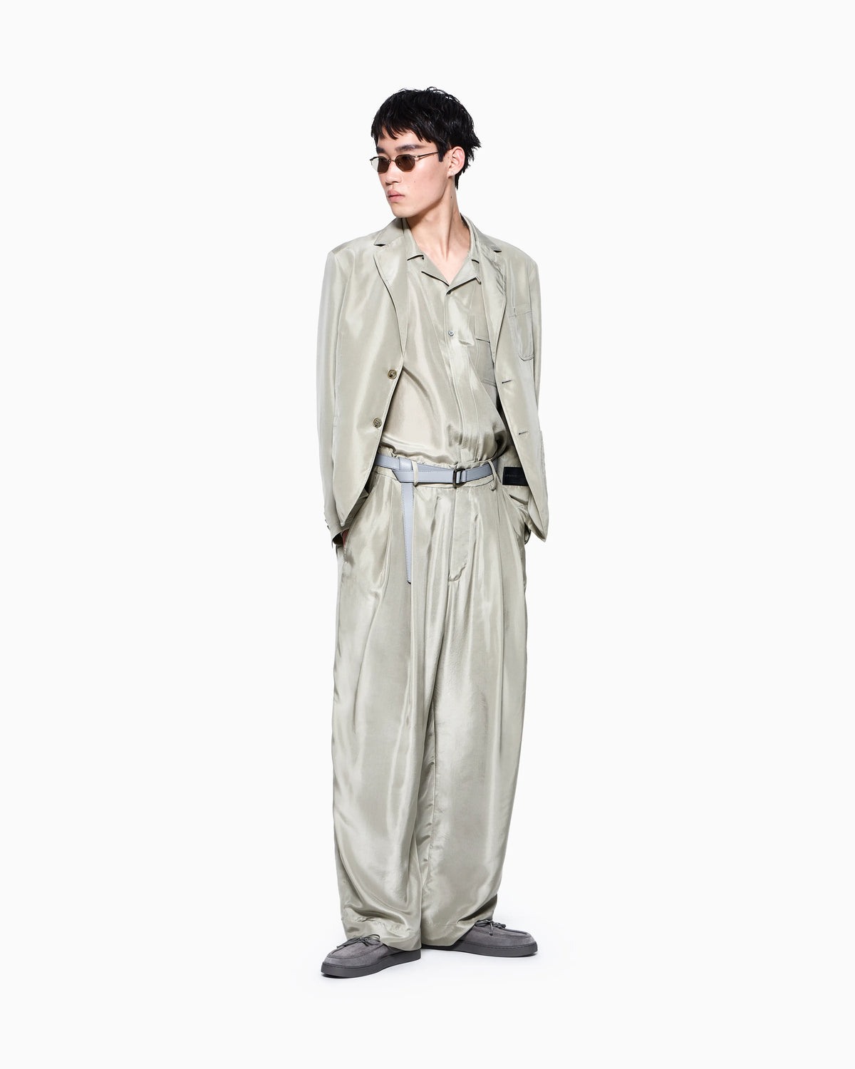 Shirt oversized in silk habotai with cupro lining