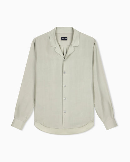 Shirt oversized in silk habotai with cupro lining