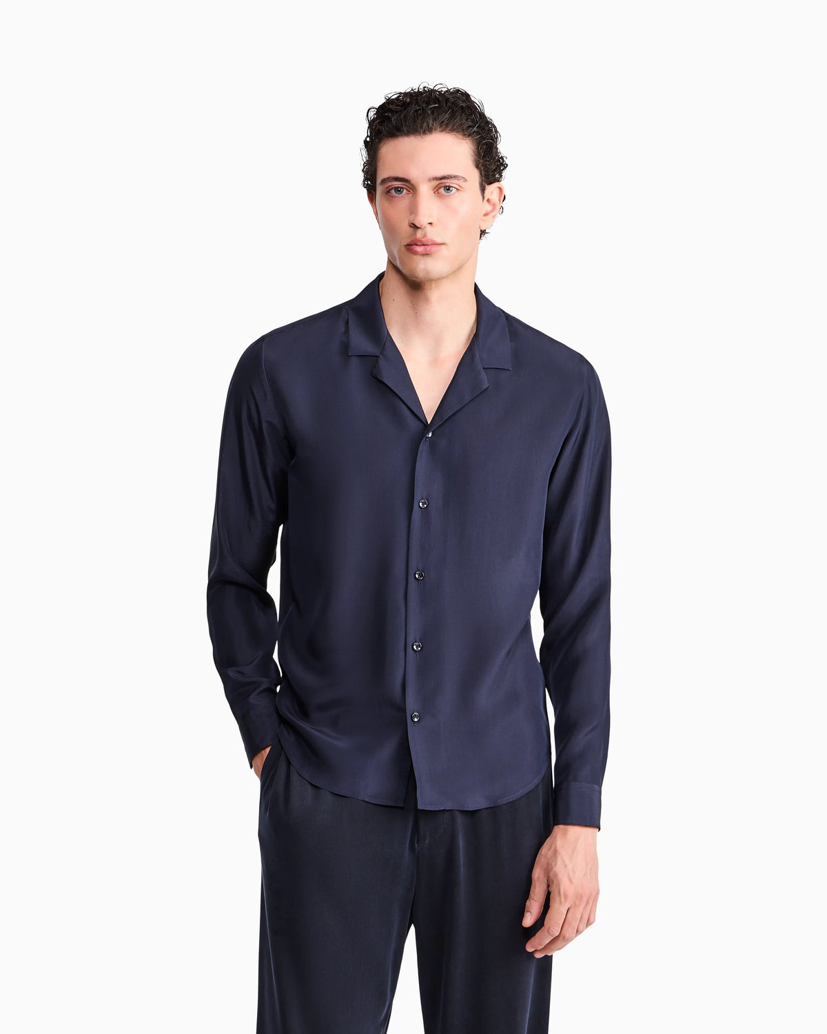 Shirt oversized in silk habotai with cupro lining