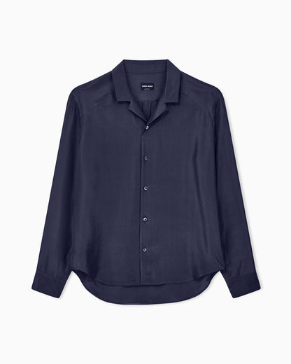 Shirt oversized in silk habotai with cupro lining
