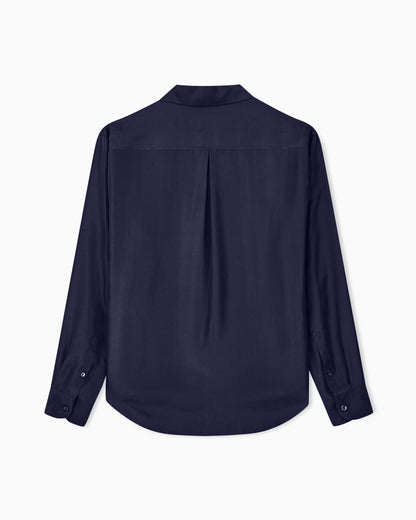 Shirt oversized in silk habotai with cupro lining