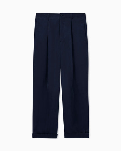 Trousers oversized fit in lightweight lyocell satin