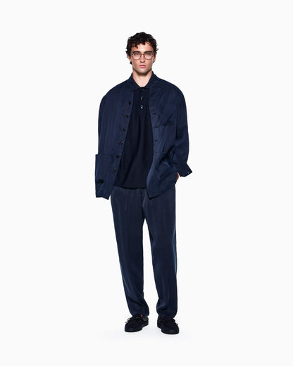 Shirt oversized in light lyocell satin with a cotton lining
