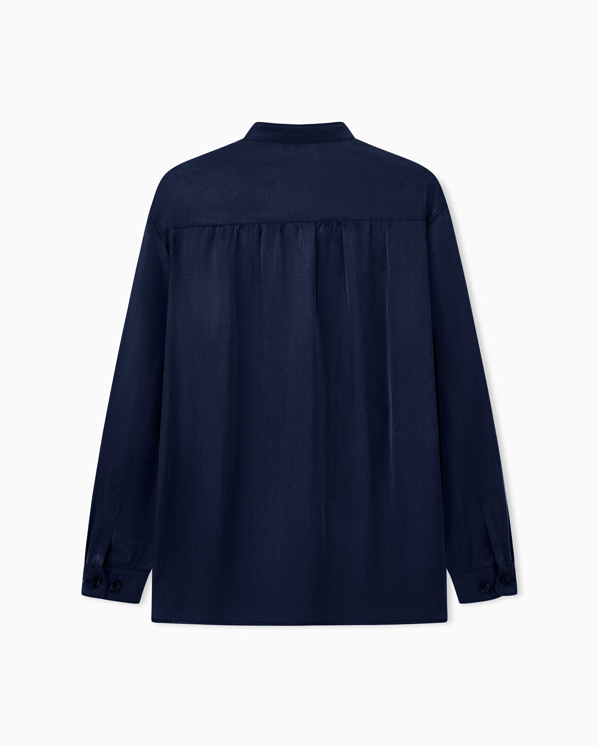 Shirt oversized in light lyocell satin with a cotton lining