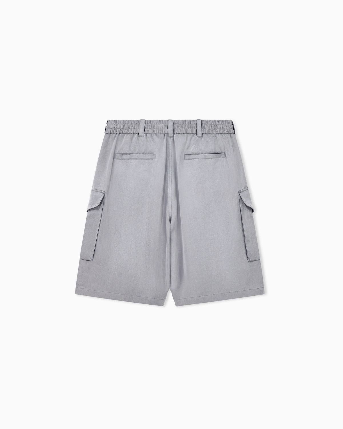 Bermuda oversized shorts in washed lyocell poplin