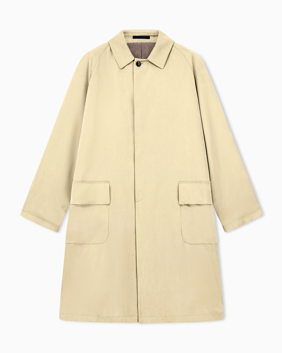 Trench coat oversized fit washed lyocell poplin