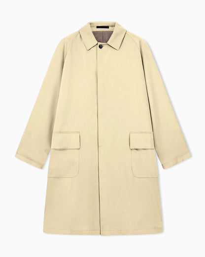 Trench coat oversized fit washed lyocell poplin