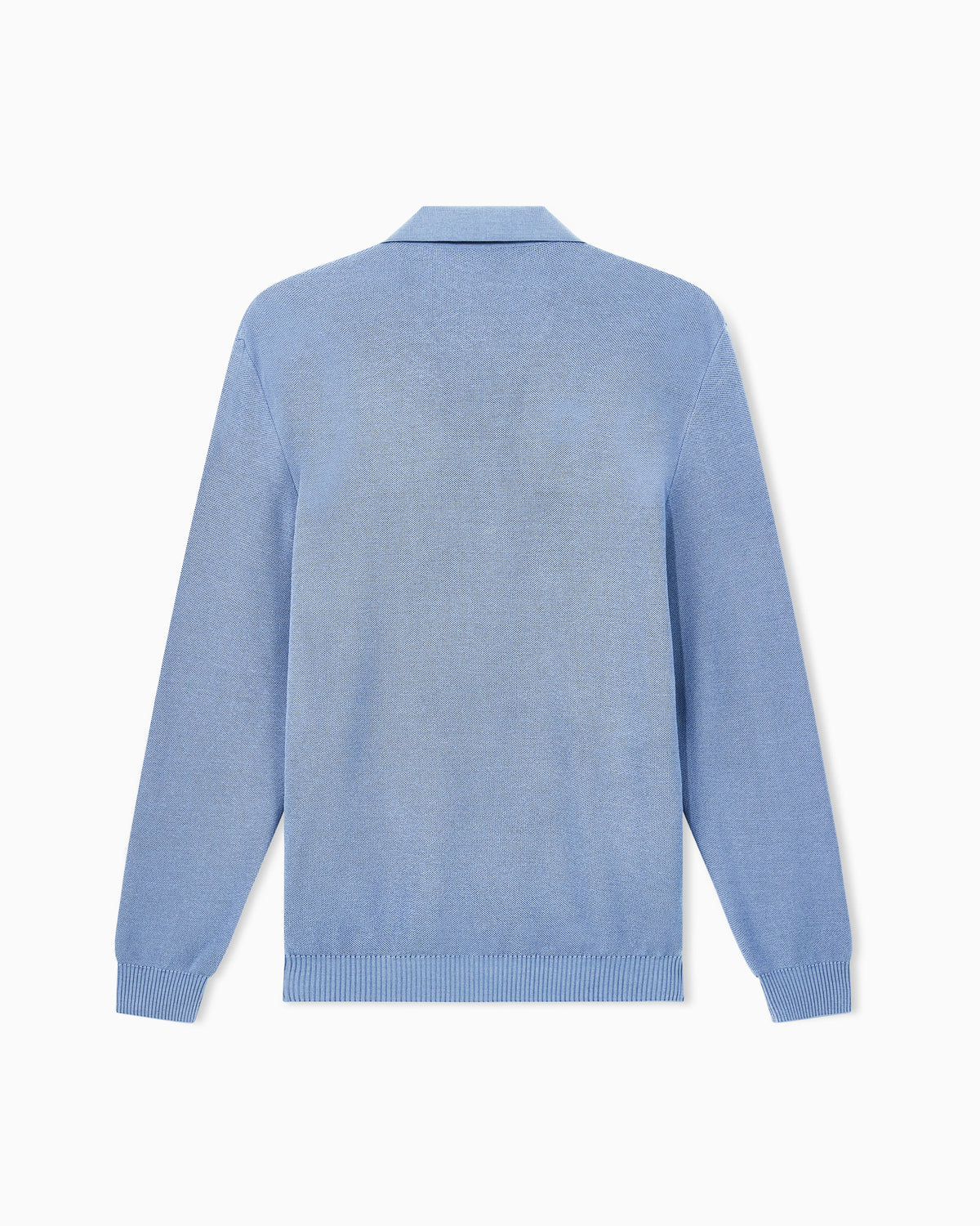 Knit polo regular fit honeycomb stitch virgin wool