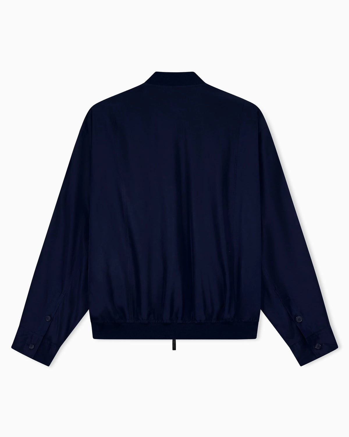 Blouson jacket oversized fit leather with silk lining