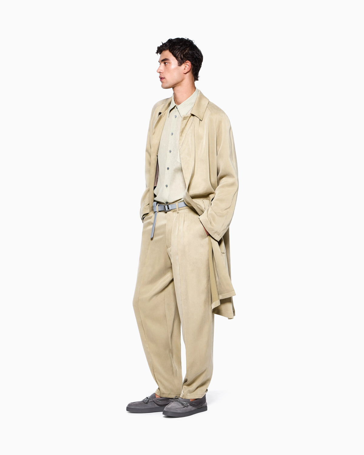 Trouser regular fit washed lyocell poplin